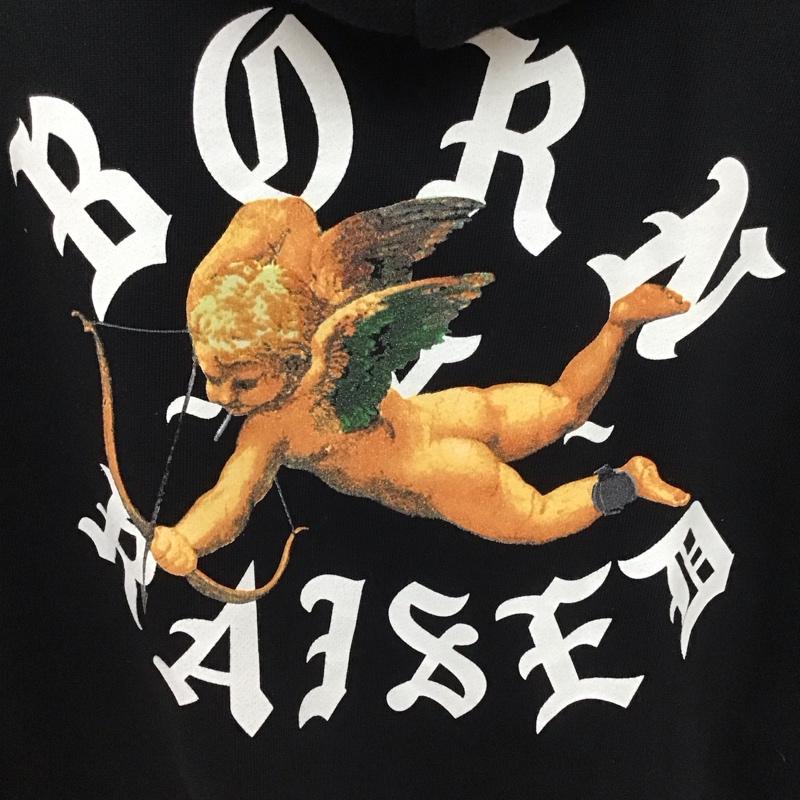 ボーンアンドレイズド BORN X RAISED パーカー 長袖 長袖パーカー フード付きパーカー プリントスウェット トレーナー XL ロゴ、文字 黒 / ブラック / メンズ USED 古着 中古 10114684