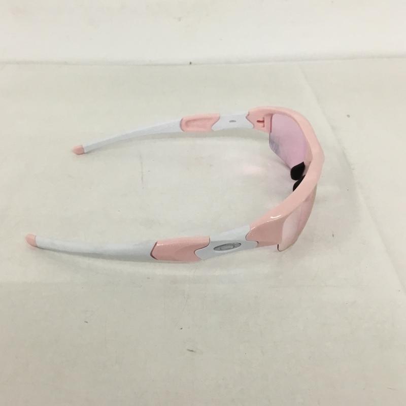 オークリー OAKLEY めがね・サングラス サングラス 03-886J FLAK JACKET スポーツサングラス ミラーレンズ 箱有 ロゴ、文字 桃 / ピンク / メンズ USED 古着 中古 10129382