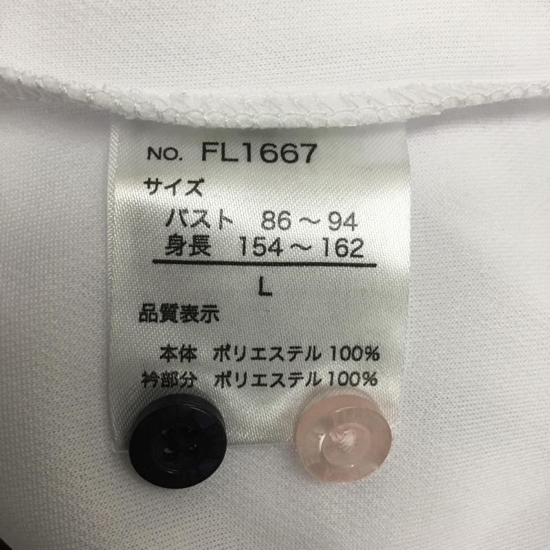 フィラ FILA ポロシャツ 半袖 FL1667 速乾 吸汗 タグ付き L ロゴ、文字 白 / ホワイト / レディース USED 古着 中古 10133065