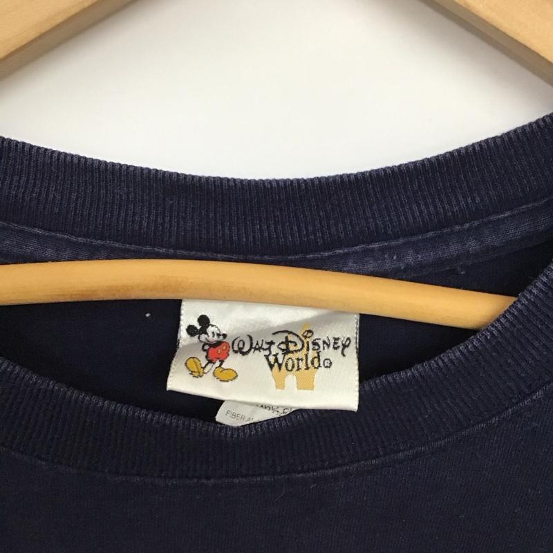 ディズニー Disney Tシャツ 半袖 半袖カットソー プリントTシャツ クルーネックカットソー S プリント 紺 / ネイビー / メンズ USED 古着 中古 10136724