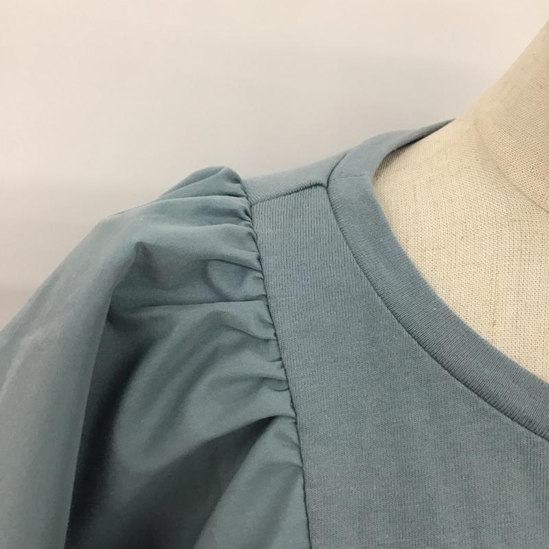 アルシーヴ archives カットソー 半袖 パフスリーブ ボリュームスリーブ タグ付き M 無地 青 / ブルー /  レディース USED 古着 中古 10115017