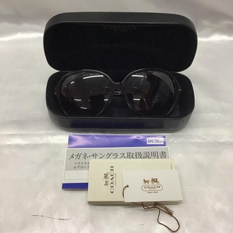 コーチ COACH めがね・サングラス サングラス 500113 HC 8118F ケース付き ロゴ、文字 茶 / ブラウン / レディース USED 古着 中古 10115452