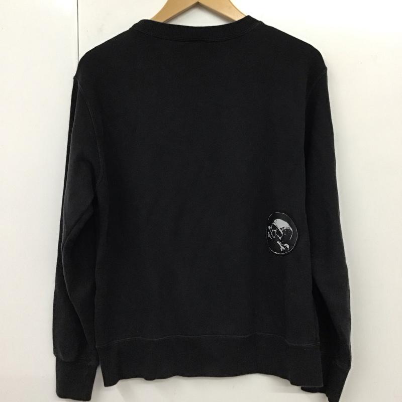 チャンピオン Champion トレーナー 長袖 C3-Q001 スウェット クルーネック M ワンポイント 黒 / ブラック /  メンズ USED 古着 中古 10119586