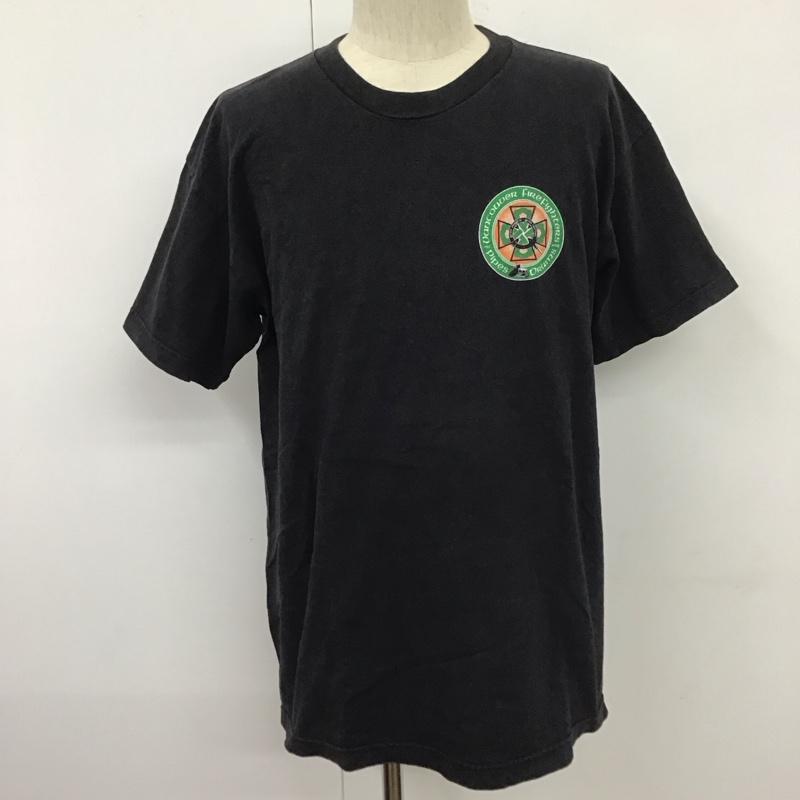 古着 USED Tシャツ 半袖 半袖カットソー プリントTシャツ クルーネックカットソー 古着 usa製 L プリント 黒 / ブラック /  メンズ USED 古着 中古 10111650