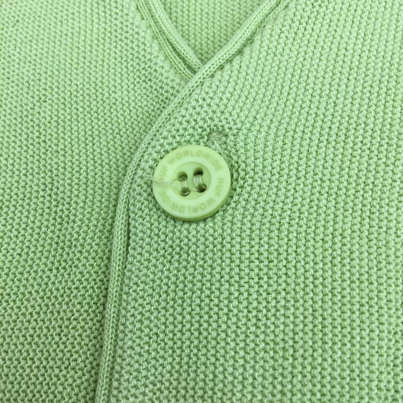 ハフ HUF カーディガン 長袖 CHAIN LINK CARDIGAN S 黄緑 / イエローグリーン / X 白 / ホワイト / メンズ USED 古着 中古 10136988