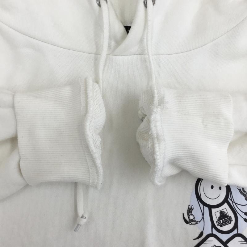 エクストララージ XLARGE パーカー 長袖 S キャラクター 白 / ホワイト / メンズ USED 古着 中古 10136085