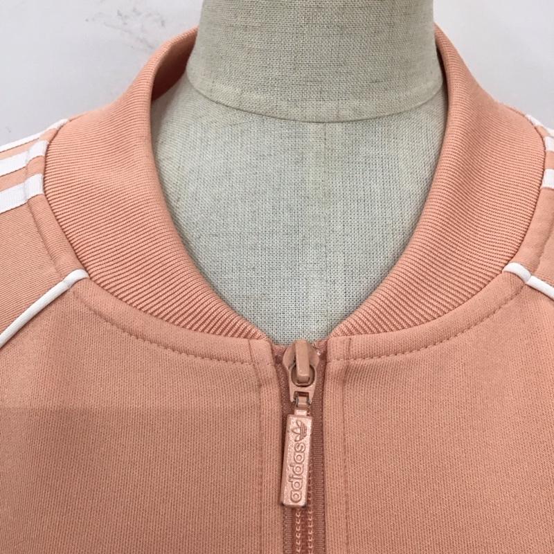 アディダス adidas ジャケット、上着 ジャンパー、ブルゾン dv2635 ジップアップジャケット ジャージ スポーツウェア ロゴ、文字 桃 / ピンク / レディース USED 古着 中古 10113906