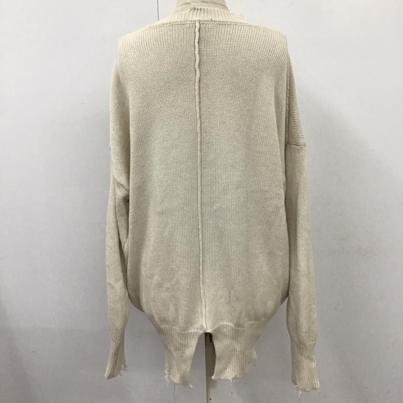 アイテムズ アーバンリサーチ ITEMS URBAN RESEARCH ニット、セーター 長袖 IT14-22B010 FREE ダメージ加工 アイボリー / アイボリー / レディース USED 古着 中古 10114452