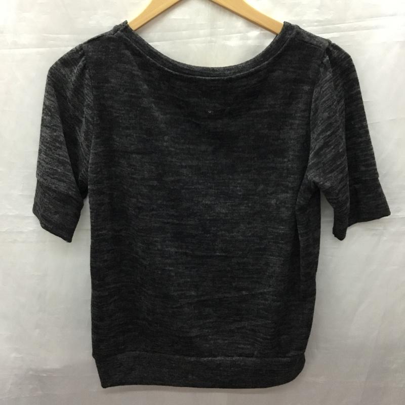 ザラ ZARA カットソー 半袖 S 無地 チャコールグレー / チャコールグレー / レディース USED 古着 中古 10121997