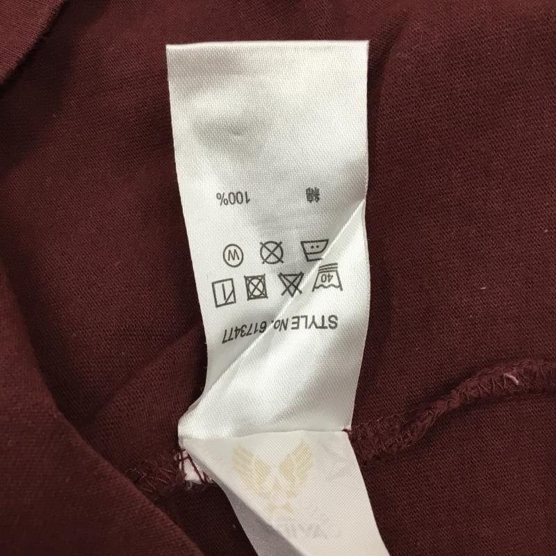 アヴィレックス AVIREX カットソー 長袖 長袖カットソー クルーネックカットソー ロングスリーブカットソー プリントTシャツ XL プリント えんじ / ワインレッド /  メンズ USED 古着 中古 10108787