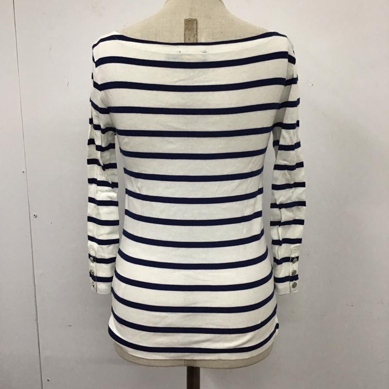 ポロラルフローレン POLO RALPH LAUREN カットソー 長袖 長袖カットソー クルーネックカットソー ロングスリーブカットソー プリントTシャツ XS ボーダー柄 白 / ホワイト / X 青 / ブルー / レディース USED 古着 中古 10115971