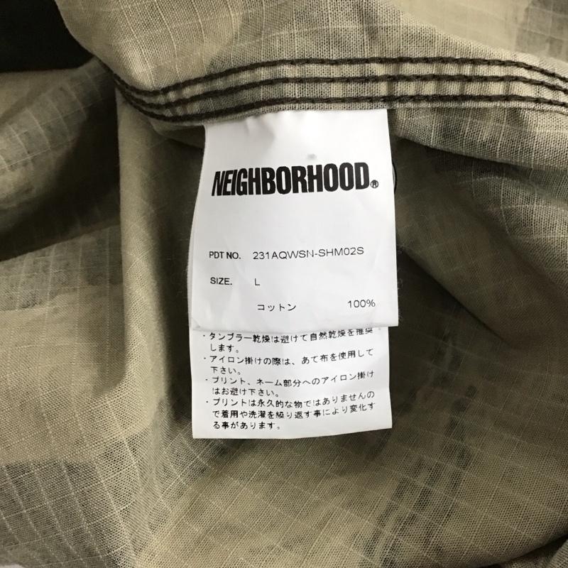 ネイバーフッド NEIGHBORHOOD シャツ、ブラウス 長袖 長袖シャツ カラーシャツ ポケットシャツ 長袖カットソー 総柄シャツ L 総柄 マルチカラー / マルチカラー / メンズ USED 古着 中古 10124700