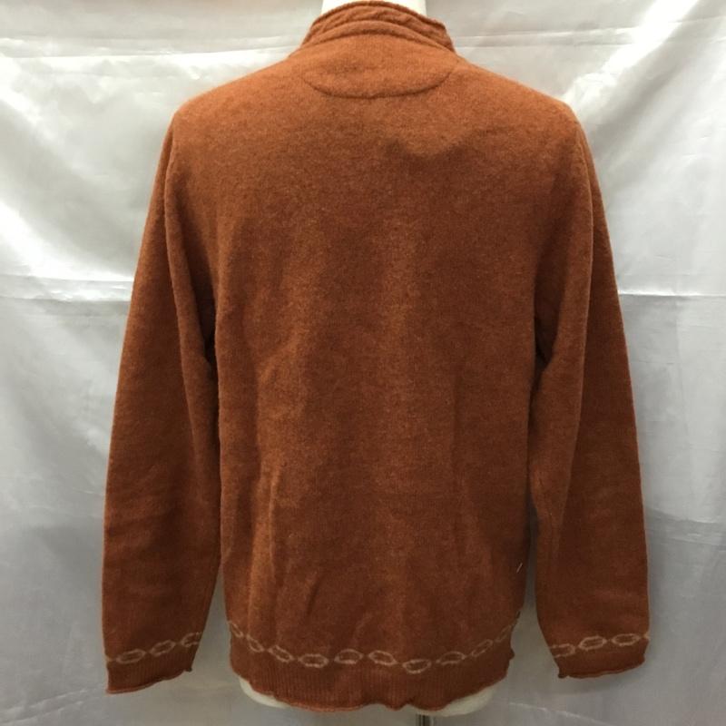 エーグル AIGLE ニット、セーター 長袖 長袖ニットカットソー ニット セーター クルーネックニット M 無地 橙 / オレンジ /  メンズ USED 古着 中古 10113342