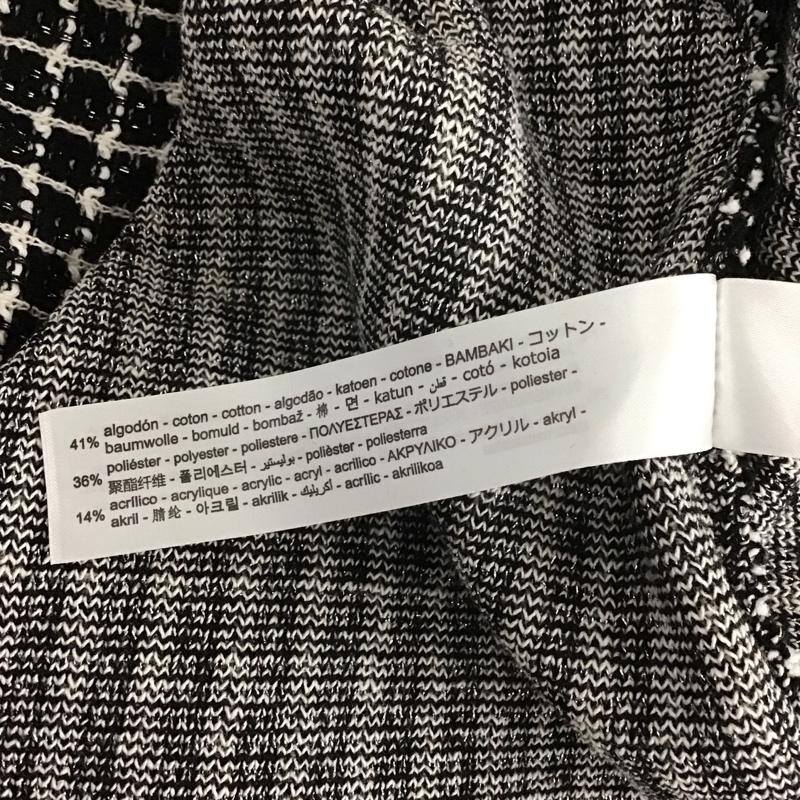 ザラ ZARA ワンピース ロングスカート 6771 020 084 スタンドネック ノースリーブ S チェック 白 / ホワイト / X 黒 / ブラック / レディース USED 古着 中古 10138665