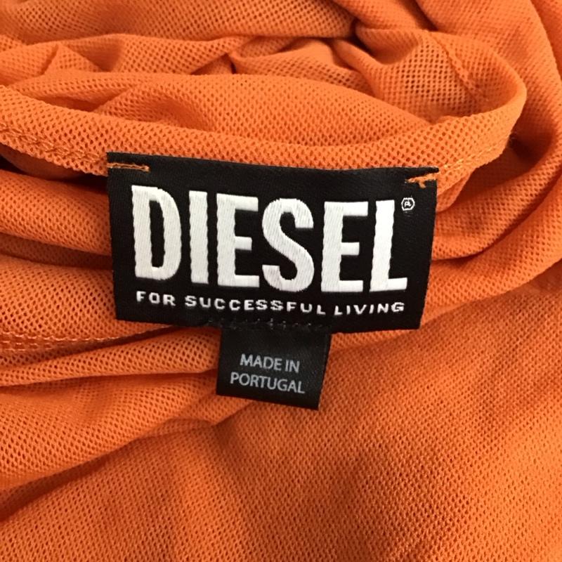 ディーゼル DIESEL カットソー 長袖 シアー ハイネック タートルネック S ワンポイント 橙 / オレンジ / レディース USED 古着 中古 10118819