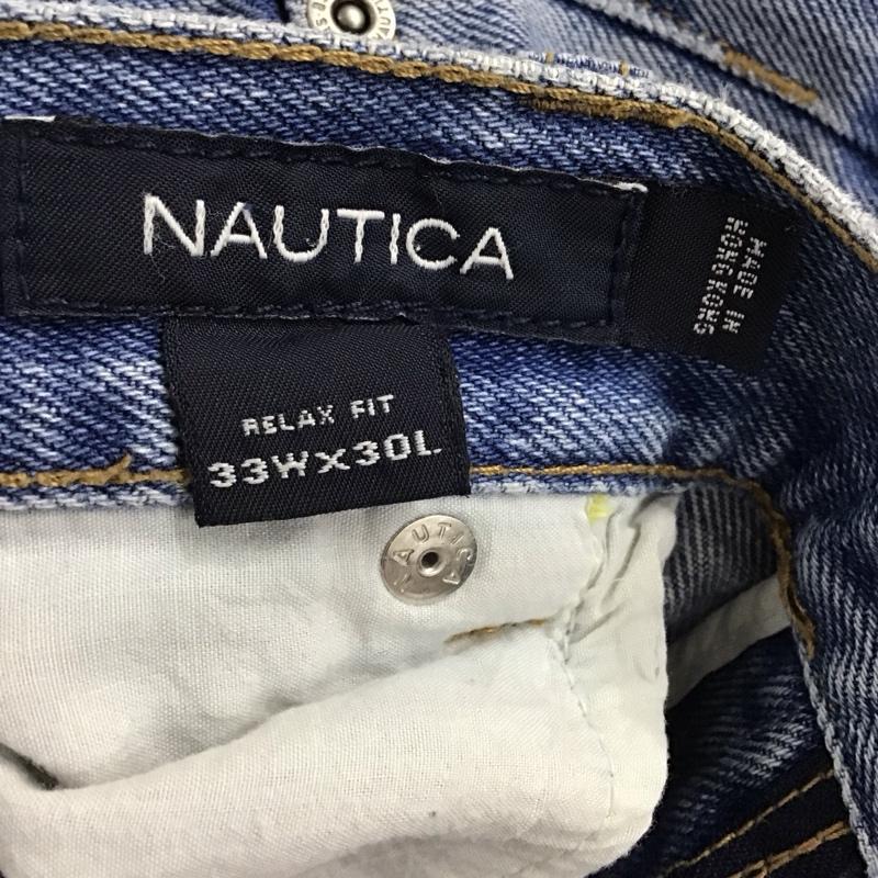 ノーティカ NAUTICA パンツ デニム、ジーンズ デニムパンツ ワイドパンツ カジュアルパンツ 33インチ 無地 インディゴ / インディゴ / メンズ USED 古着 中古 10134566