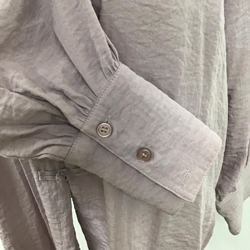 アルシーヴ archives カットソー 長袖 長袖シャツ ノーカラーシャツ 前開きシャツ M 無地 紫 / パープル / レディース USED 古着 中古 10117305