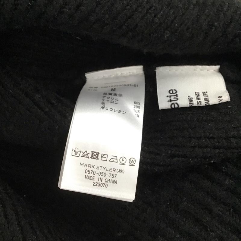 ジュエティ jouetie ニット、セーター 長袖 082162600501-01 2WAYモヘアライクベルトニット M 無地 黒 / ブラック / レディース USED 古着 中古 10144126