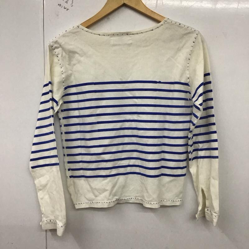 ケイスケカンダ keisuke kanda カットソー 長袖 ボーダー柄 白 / ホワイト / レディース USED 古着 中古 10129242