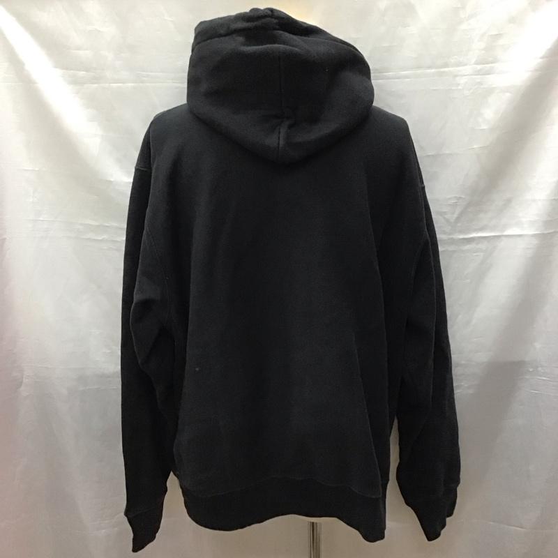 チャンピオン Champion パーカー 長袖 長袖パーカー フード付きパーカー プリントスウェット トレーナー XL 無地 黒 / ブラック /  メンズ USED 古着 中古 10120495