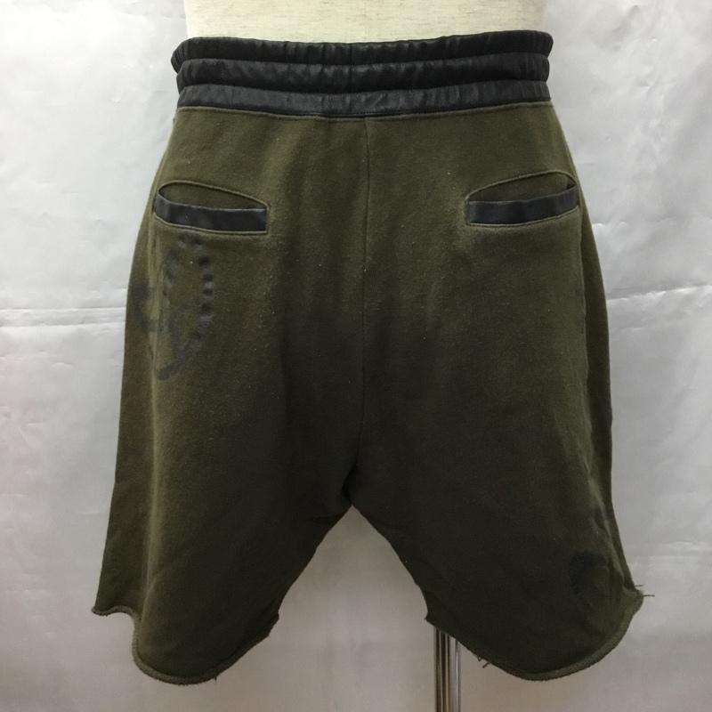 24カラッツ 24karats パンツ ショートパンツ ハーフパンツ ショートパンツ カジュアルパンツ バイカラー L 無地 黒 / ブラック / X カーキ / カーキ / メンズ USED 古着 中古 10108390