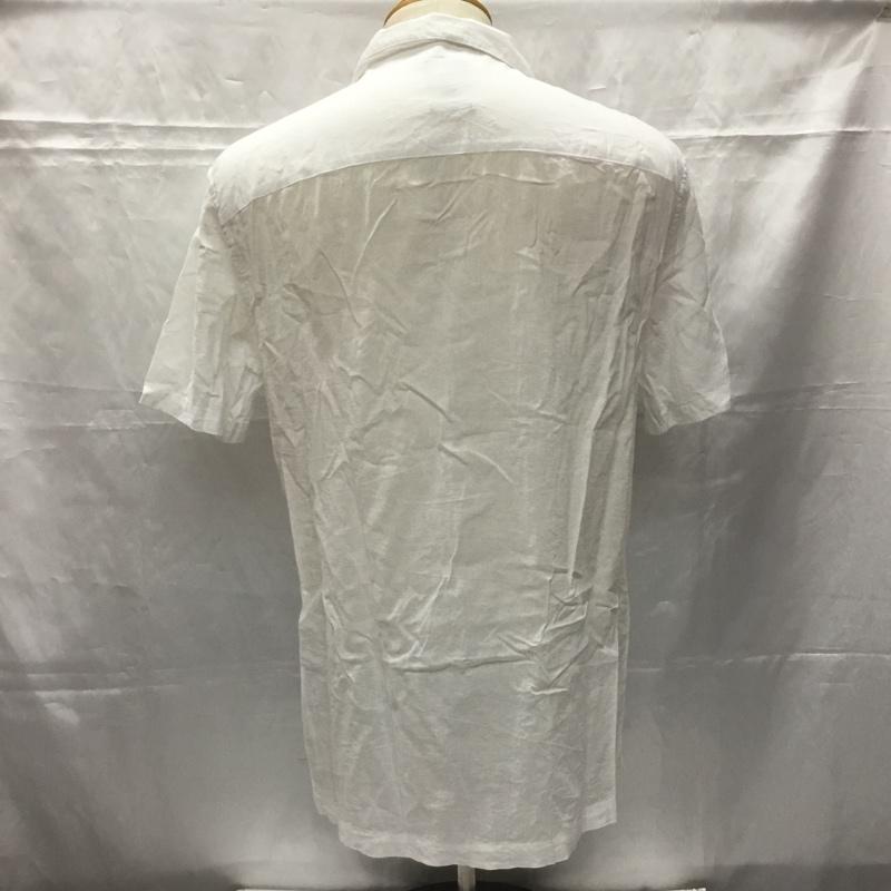 アルマーニエクスチェンジ A/X ARMANIEXCHANGE シャツ、ブラウス 半袖 半袖シャツ カジュアルシャツ カラーシャツ L ロゴ、文字 白 / ホワイト / レディース USED 古着 中古 10106581