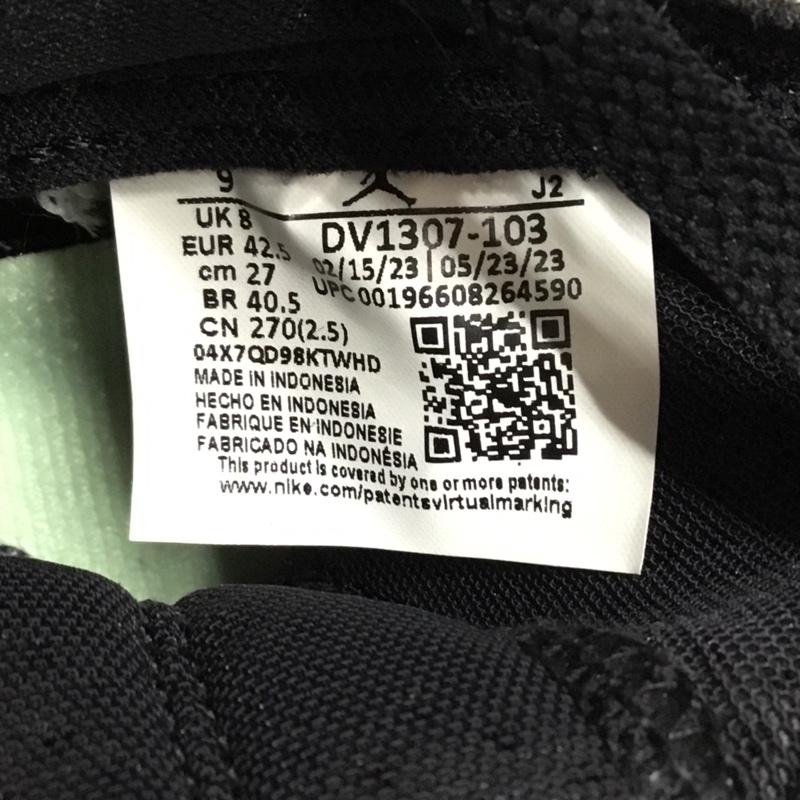 ナイキ NIKE スニーカー スニーカー DV1307-103 AIR JORDAN 1 ZOOM CMFT 2 27cm 箱有 27.0cm ロゴ、文字 黒 / ブラック / X 灰 / グレー / X 薄緑 / ライトグリーン / メンズ USED 古着 中古 10119650