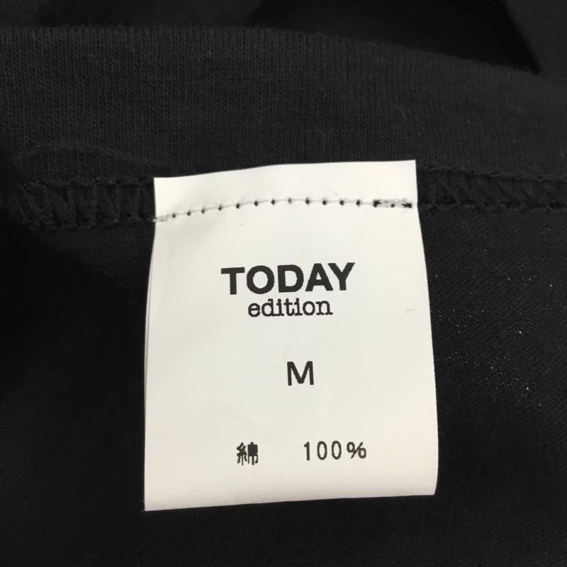 トゥデイエディション TODAY edition Tシャツ 半袖 半袖カットソー プリントTシャツ クルーネックカットソー M ロゴ、文字 黒 / ブラック /  メンズ USED 古着 中古 10112325