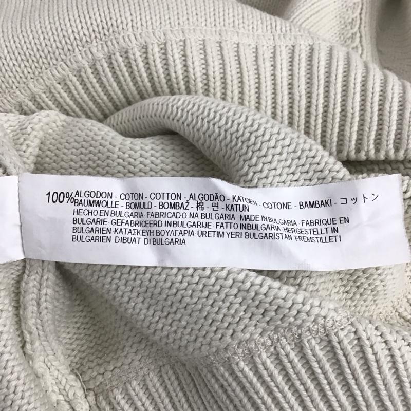 ザラ ZARA ニット、セーター 長袖 長袖ニットカットソー クルーネック セーター L 無地 白 / ホワイト / メンズ USED 古着 中古 10143189