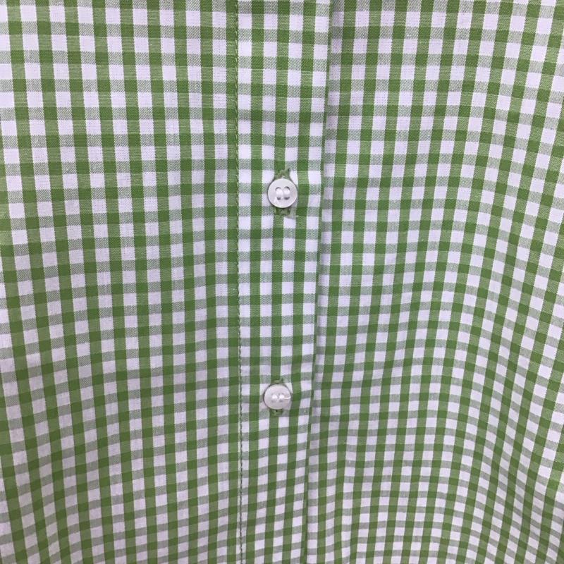 ザラ ZARA シャツ、ブラウス 半袖 3537 683 131 ピーターパンカラーシャツ ショートパフスリーブ キルティング襟 タグ付き S チェック 薄緑 / ライトグリーン / X 白 / ホワイト / レディース USED 古着 中古 10107976