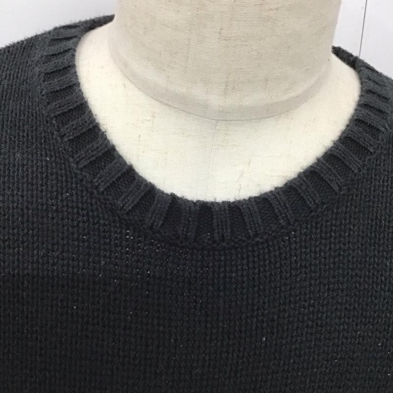 チャップス CHAPS ニット、セーター 長袖 長袖ニットカットソー ニット セーター クルーネックニット M ロゴ、文字 黒 / ブラック / メンズ USED 古着 中古 10124597