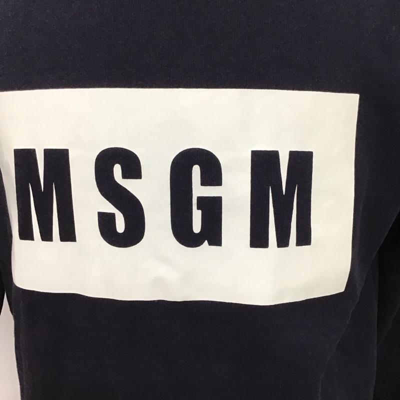 エムエスジーエム MSGM トレーナー 長袖 長袖トレーナー スウェット クルーネックカットソー M ロゴ、文字 紺 / ネイビー / メンズ USED 古着 中古 10115939