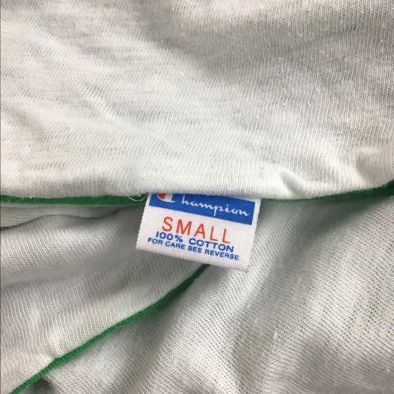 チャンピオン Champion Tシャツ 半袖 半袖カットソー プリントTシャツ クルーネックカットソー リバーシブル S プリント 白 / ホワイト / X 緑 / グリーン / メンズ USED 古着 中古 10112821