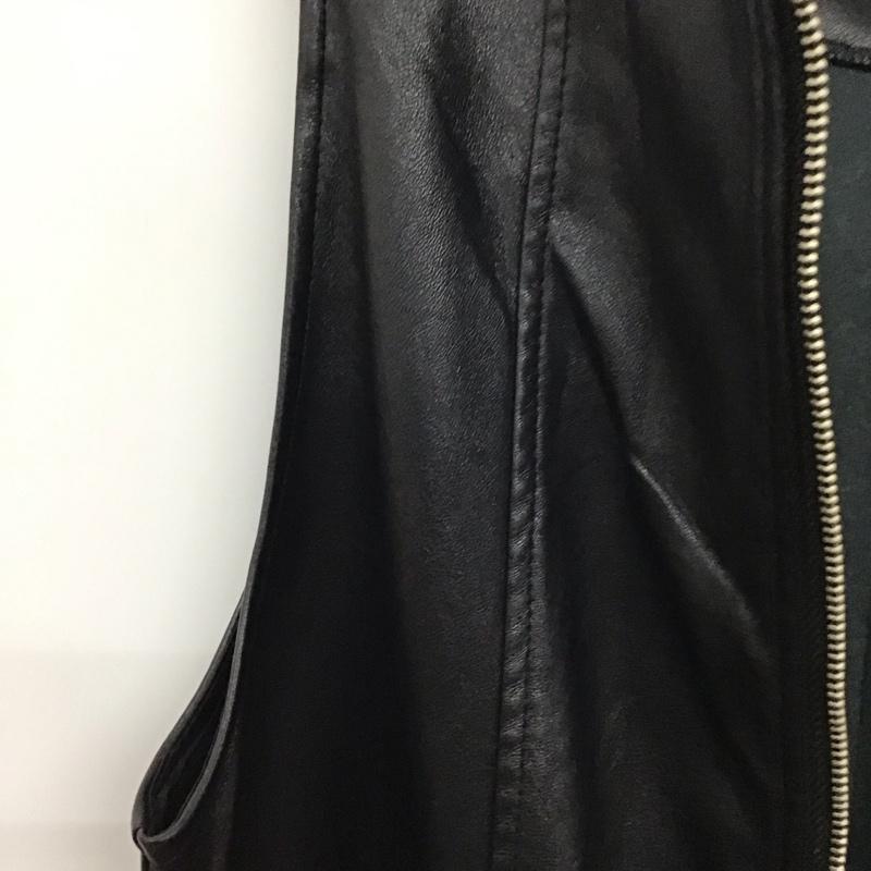 ジーナシス JEANASIS サロペット・オーバーオール サロペット、オーバーオール JS071500TS フロントZIPレザーサロペット フェイクレザー FREE 無地 黒 / ブラック / レディース USED 古着 中古 10130451