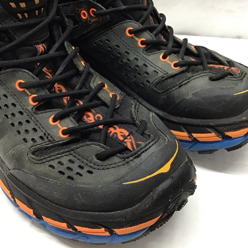ホカオネオネ HOKA ONEONE スニーカー スニーカー 1008334 AOCF TOR ULTRA HI WP ANTHRACITE トレッキングシューズ 25cm 25.0cm ロゴ、文字 黒 / ブラック / X 青 / ブルー / X 橙 / オレンジ / メンズ USED 古着 中古 10118198