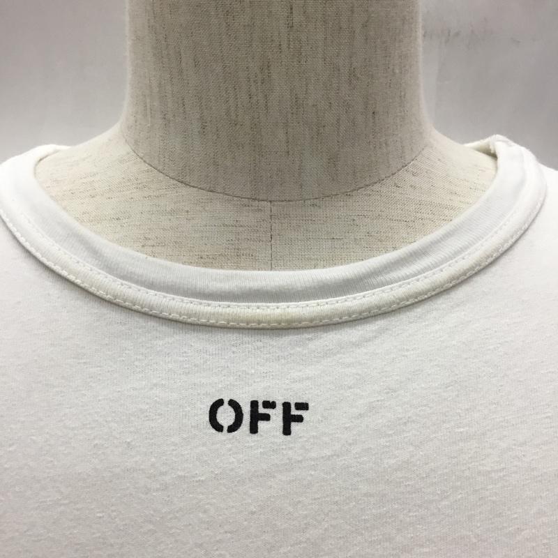 オフホワイト Off-White Tシャツ 半袖 半袖カットソー プリントTシャツ クルーネックカットソー M ロゴ、文字 白 / ホワイト /  メンズ USED 古着 中古 10109329