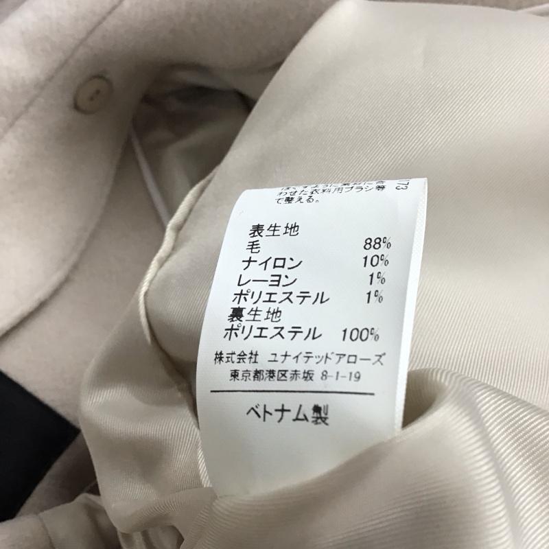 ユナイテッドアローズグリーンレーベルリラクシング UNITED ARROWS green label relaxing コート コート一般 3625-126-1383 2wayノーカラーフードコートSHORT 40 無地 ベージュ / ベージュ / レディース USED 古着 中古 10123589