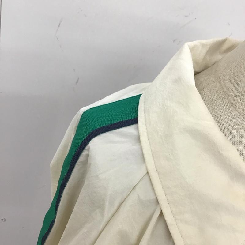 ザラ ZARA ジャケット、上着 ジャケット、ブレザー 7102 129 251 サイドライン ショート丈 L 無地 アイボリー / アイボリー / X 緑 / グリーン / レディース USED 古着 中古 10116673