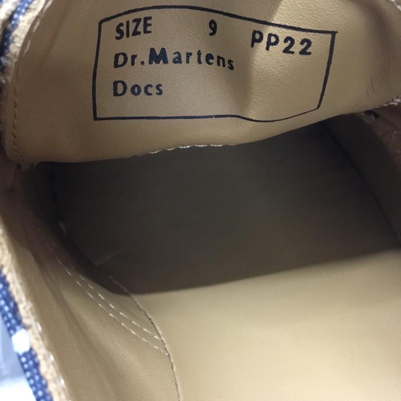 ドクターマーチン Dr.Martens カジュアルシューズ カジュアルシューズ MIE 1461 3ホール UK9 箱有 US:10 刺繍 インディゴ / インディゴ / メンズ USED 古着 中古 10111985