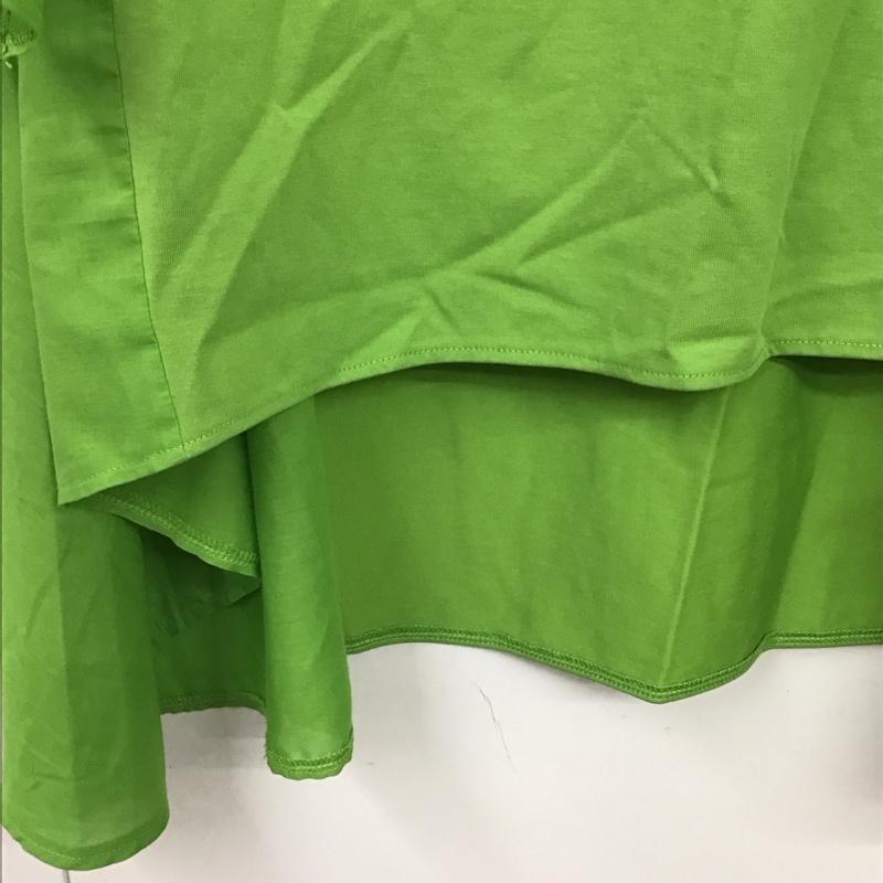レプシィム LEPSIM カットソー 半袖 LP062439AD 異素材フリルチュニック フリル袖Tシャツ FREE 無地 緑 / グリーン / レディース USED 古着 中古 10131755