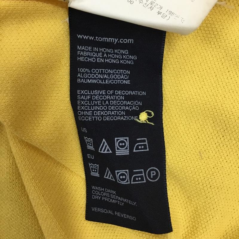 トミーヒルフィガー TOMMY HILFIGER ポロシャツ 半袖 M ロゴ、文字 黄 / イエロー / メンズ USED 古着 中古 10119410