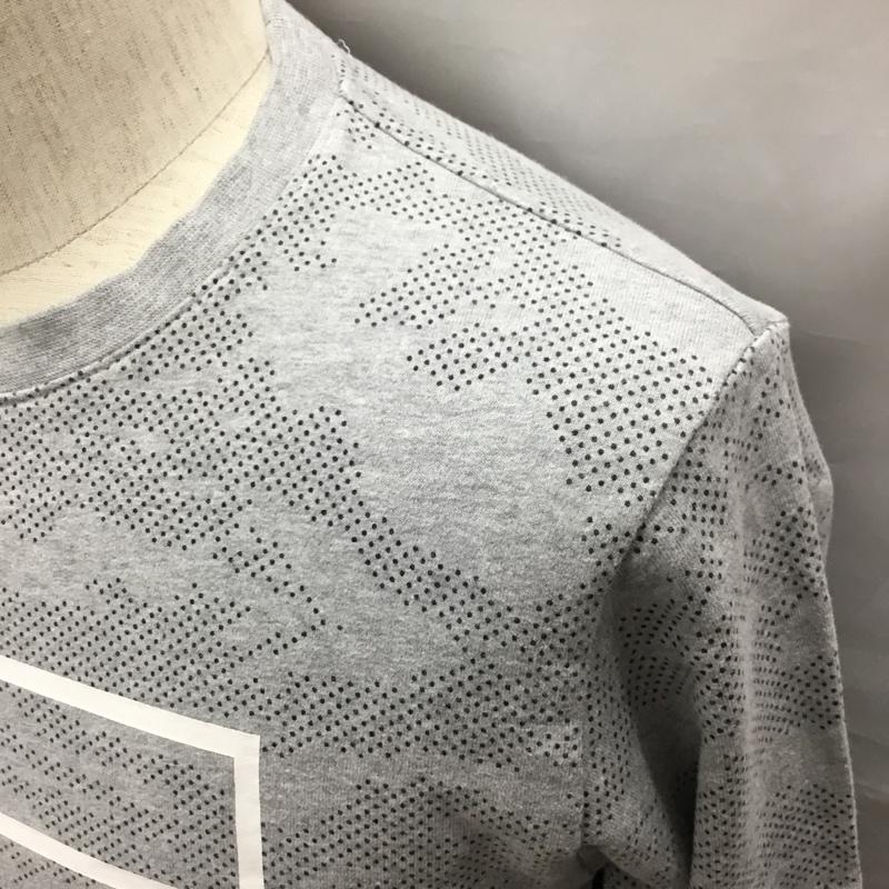 ナイキ NIKE トレーナー 長袖 長袖スウェット 長袖トレーナー リブカットソー 長袖カットソー スポーツウェア XS ロゴ、文字 灰 / グレー / メンズ USED 古着 中古 10116695