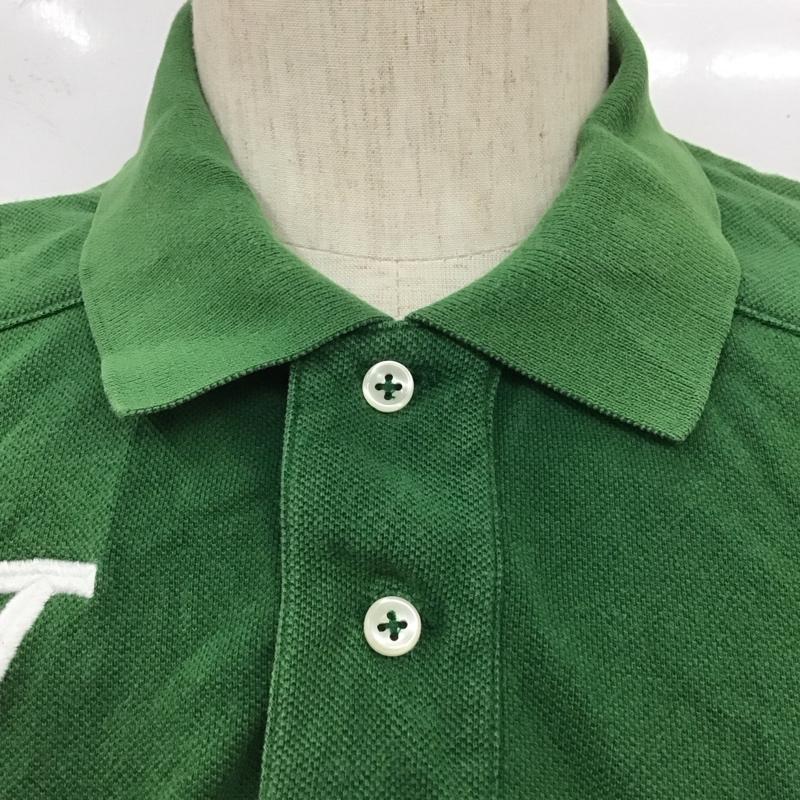 ポロバイラルフローレン Polo by RALPH LAUREN ポロシャツ 半袖 半袖ポロシャツ カラーシャツ カジュアルシャツ 半袖カットソー L ロゴ、文字 緑 / グリーン / メンズ USED 古着 中古 10106835