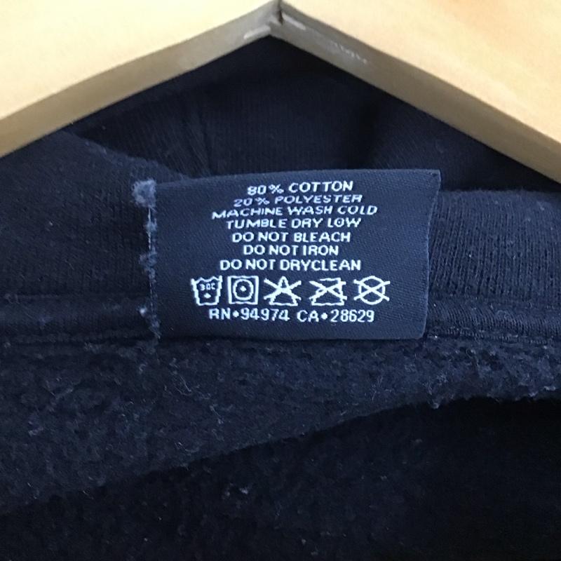 ステューシー STUSSY パーカー 長袖 長袖パーカー プルオーバーパーカー スウェット M プリント 黒 / ブラック / メンズ USED 古着 中古 10132634