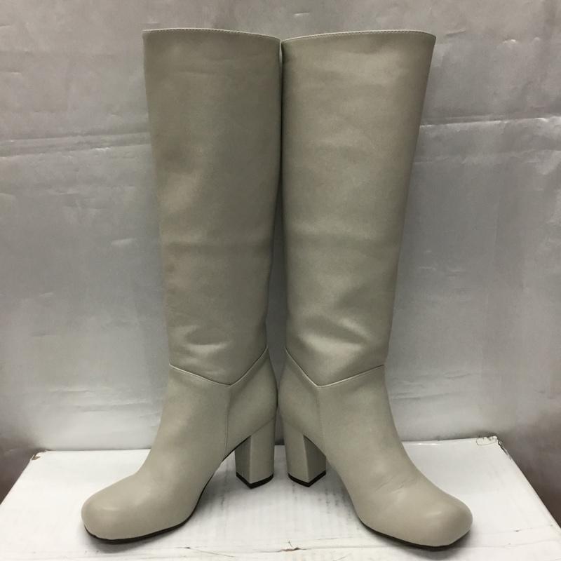 ミラオーウェン Mila Owen ブーツ ロングブーツ 09WGS214538 ラウンドロングブーツ 箱有 36 無地 灰 / グレー / レディース USED 古着 中古 10106874