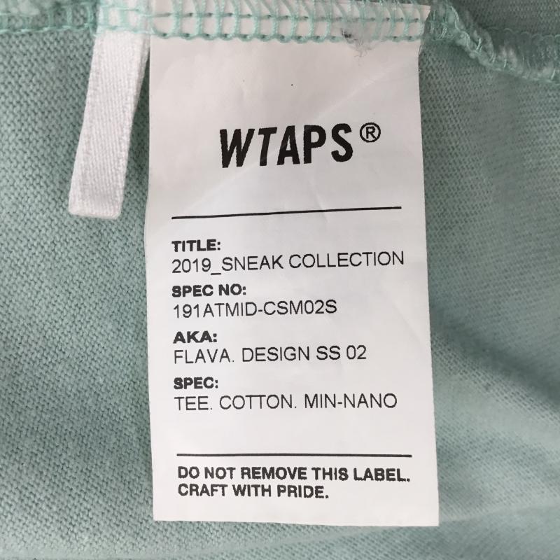ダブルタップス W)TAPS Tシャツ 半袖 MIN-NANO ミンナノ 19ss 別注 ロゴ、文字 薄緑 / ライトグリーン / メンズ USED 古着 中古 10095988