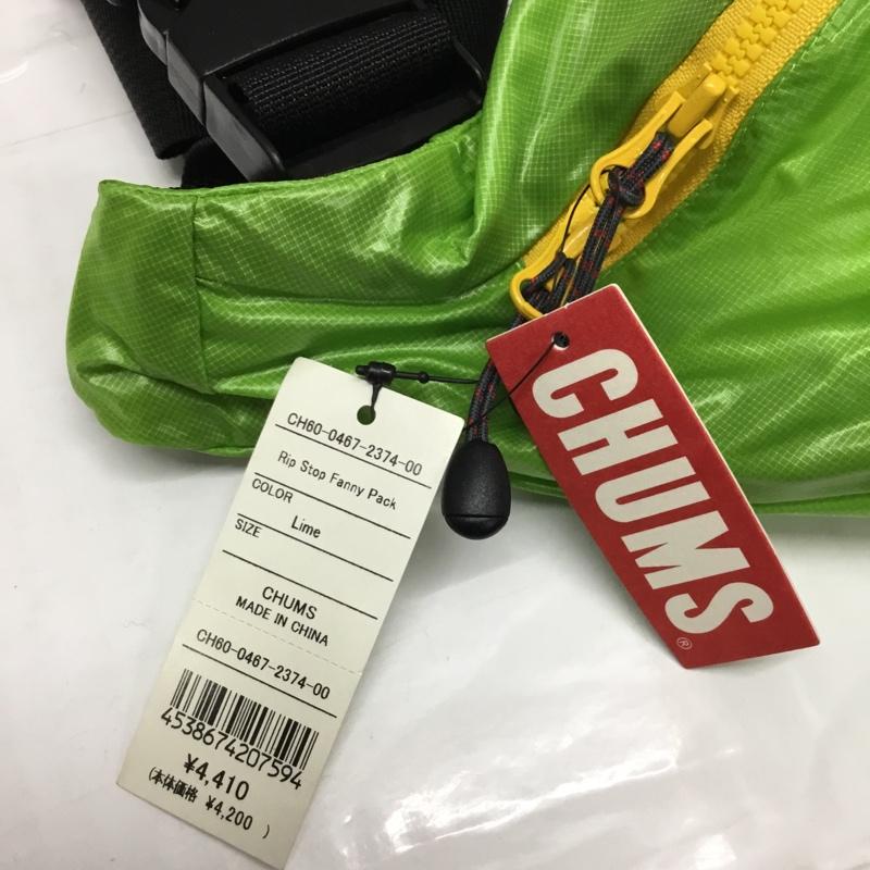 チャムス CHUMS ウエストバッグ ウエストバッグ RIP STOP FANNY PACK ロゴ、文字 薄緑 / ライトグリーン / メンズ USED 古着 中古 10106345