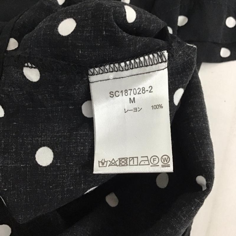 スタディオクリップ studio CLIP シャツ、ブラウス 半袖 M ドット 黒 / ブラック / レディース USED 古着 中古 10131893