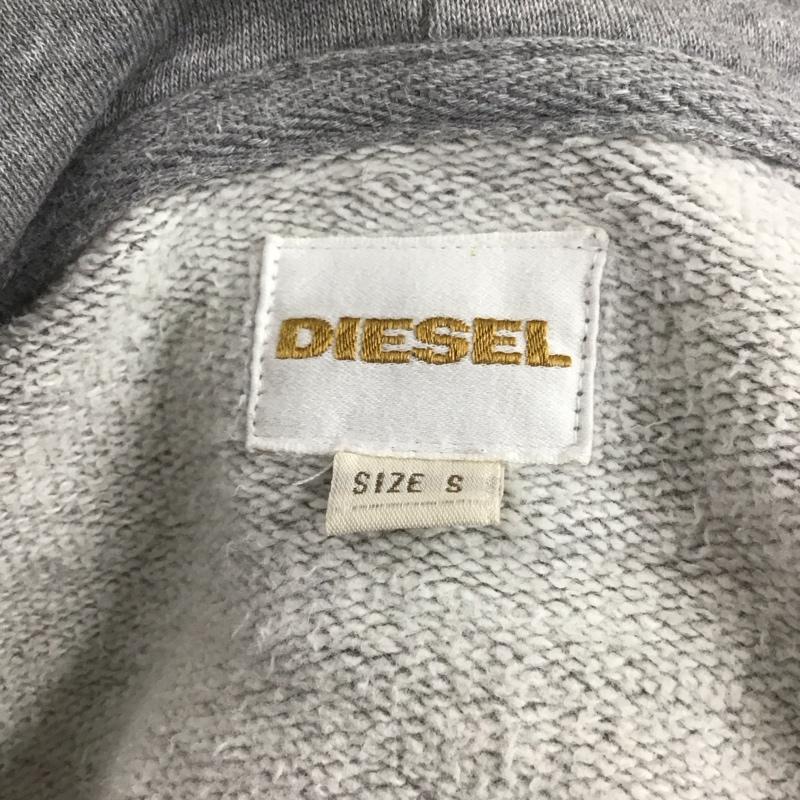ディーゼル DIESEL パーカー 長袖 ジップアップパーカー 長袖パーカー フード付きパーカー S プリント 灰 / グレー /  メンズ USED 古着 中古 10124557