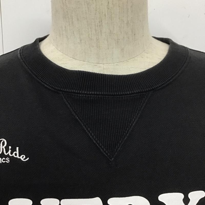 チャンピオン Champion トレーナー 長袖 C8-P020 スウェット L ロゴ、文字 黒 / ブラック / メンズ USED 古着 中古 10107824